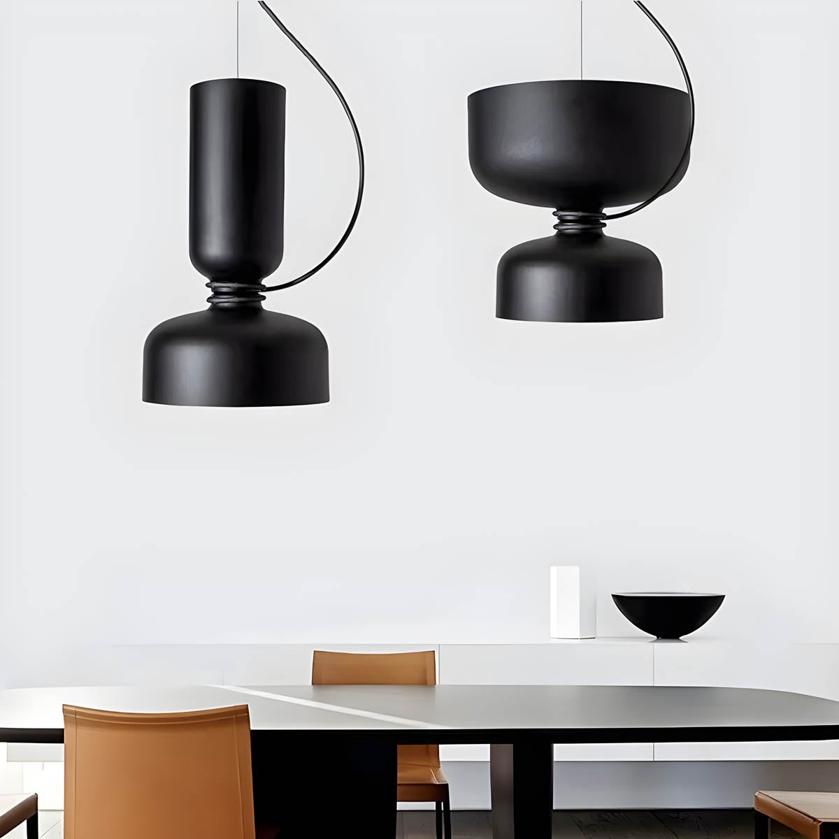 Orlee Geometric Pendant Lamp Modern Iron Hanging Light | E27 LED Included | Minimalist Design | Indoor Ceiling Lighting