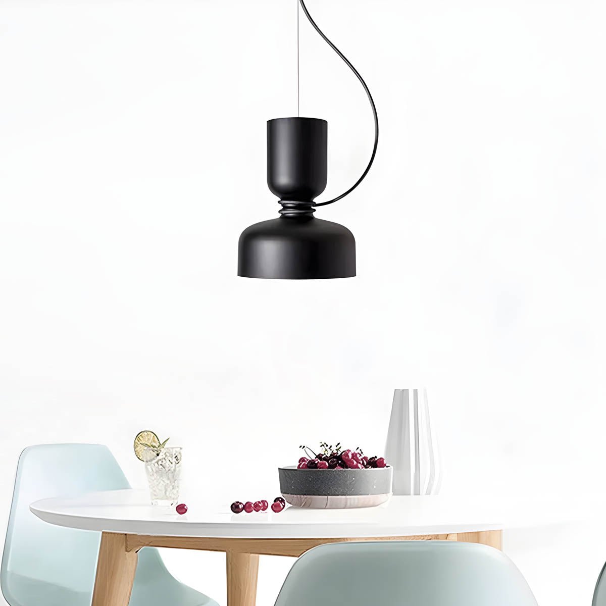 Orlee Geometric Pendant Lamp Modern Iron Hanging Light | E27 LED Included | Minimalist Design | Indoor Ceiling Lighting