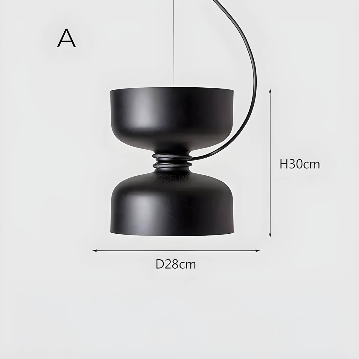 Orlee Geometric Pendant Lamp Modern Iron Hanging Light | E27 LED Included | Minimalist Design | Indoor Ceiling Lighting