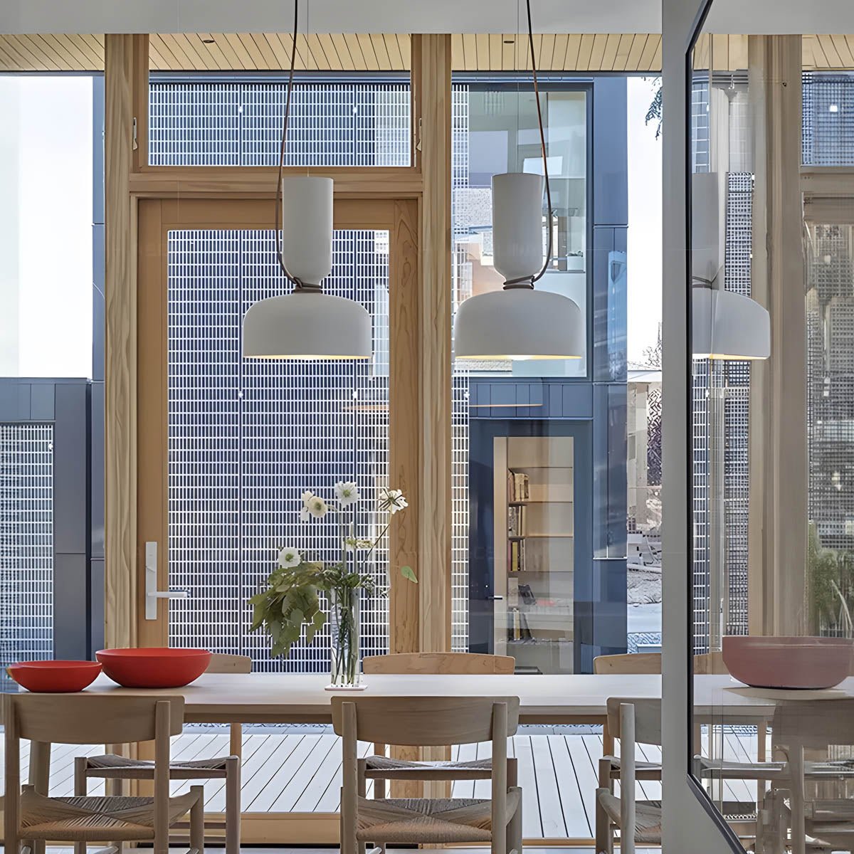 Orlee Geometric Pendant Lamp Modern Iron Hanging Light | E27 LED Included | Minimalist Design | Indoor Ceiling Lighting