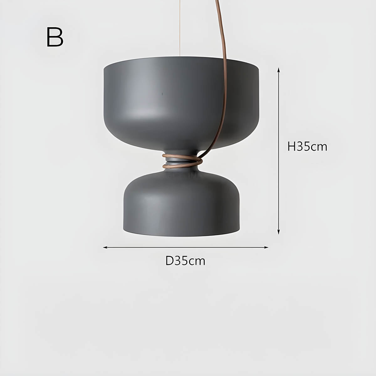 Orlee Geometric Pendant Lamp Modern Iron Hanging Light | E27 LED Included | Minimalist Design | Indoor Ceiling Lighting