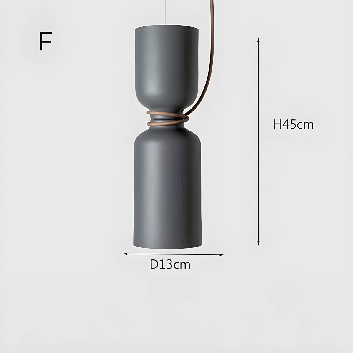 Orlee Geometric Pendant Lamp Modern Iron Hanging Light | E27 LED Included | Minimalist Design | Indoor Ceiling Lighting