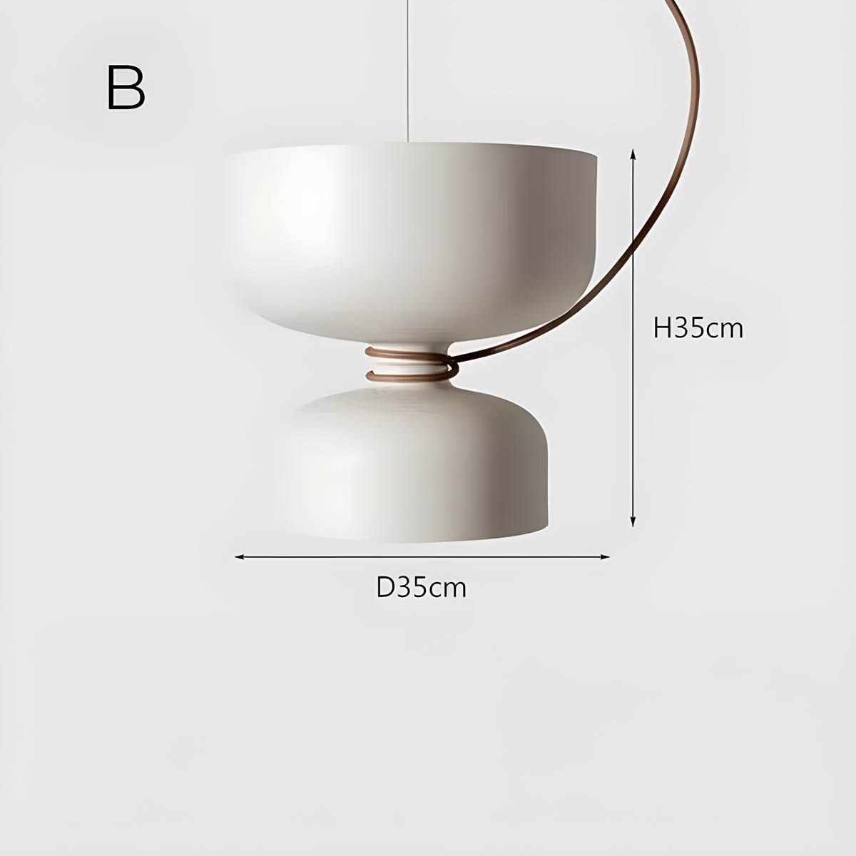 Orlee Geometric Pendant Lamp Modern Iron Hanging Light | E27 LED Included | Minimalist Design | Indoor Ceiling Lighting
