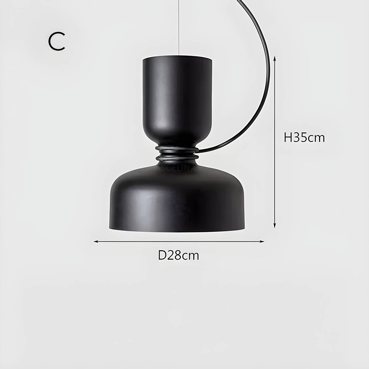 Orlee Geometric Pendant Lamp Modern Iron Hanging Light | E27 LED Included | Minimalist Design | Indoor Ceiling Lighting