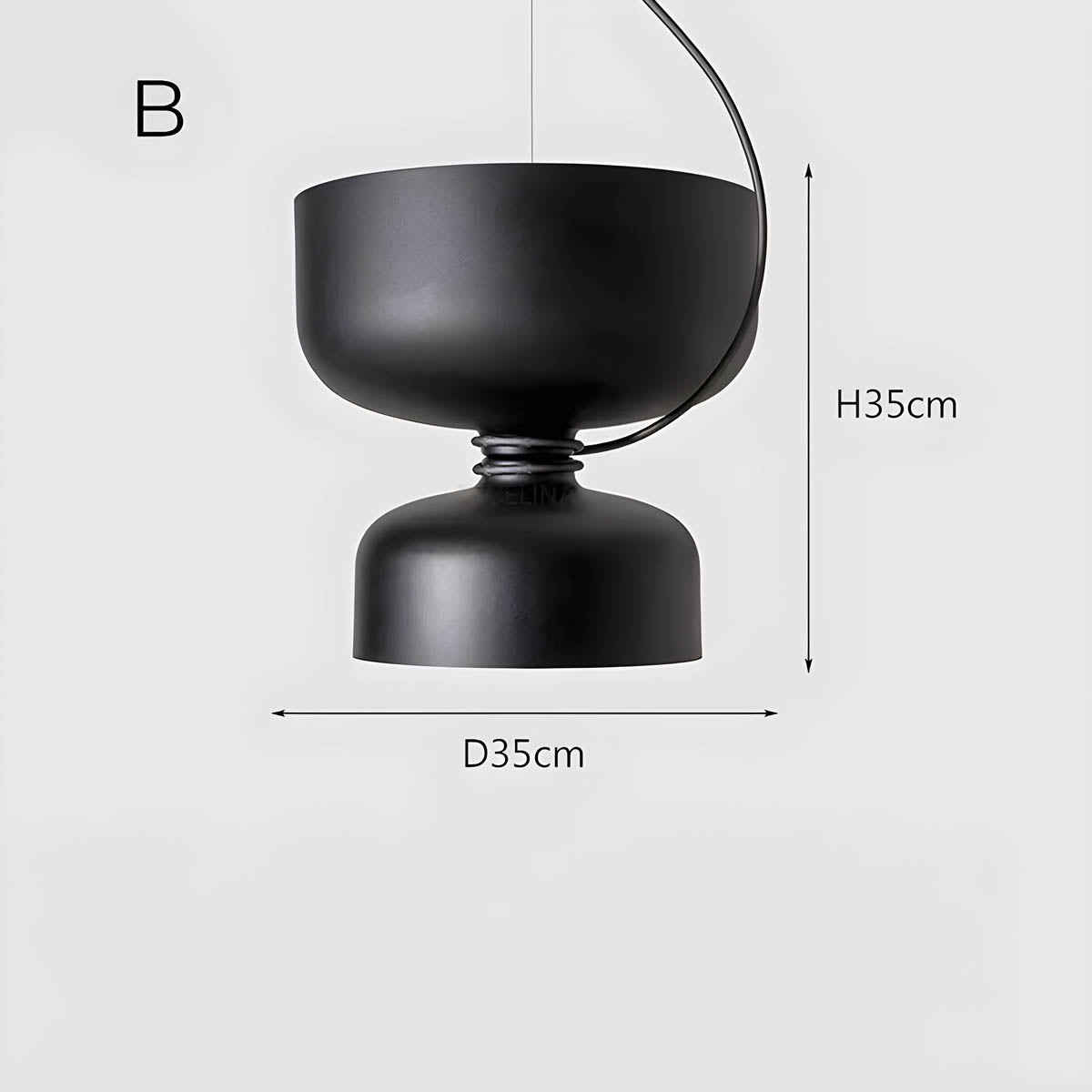 Orlee Geometric Pendant Lamp Modern Iron Hanging Light | E27 LED Included | Minimalist Design | Indoor Ceiling Lighting