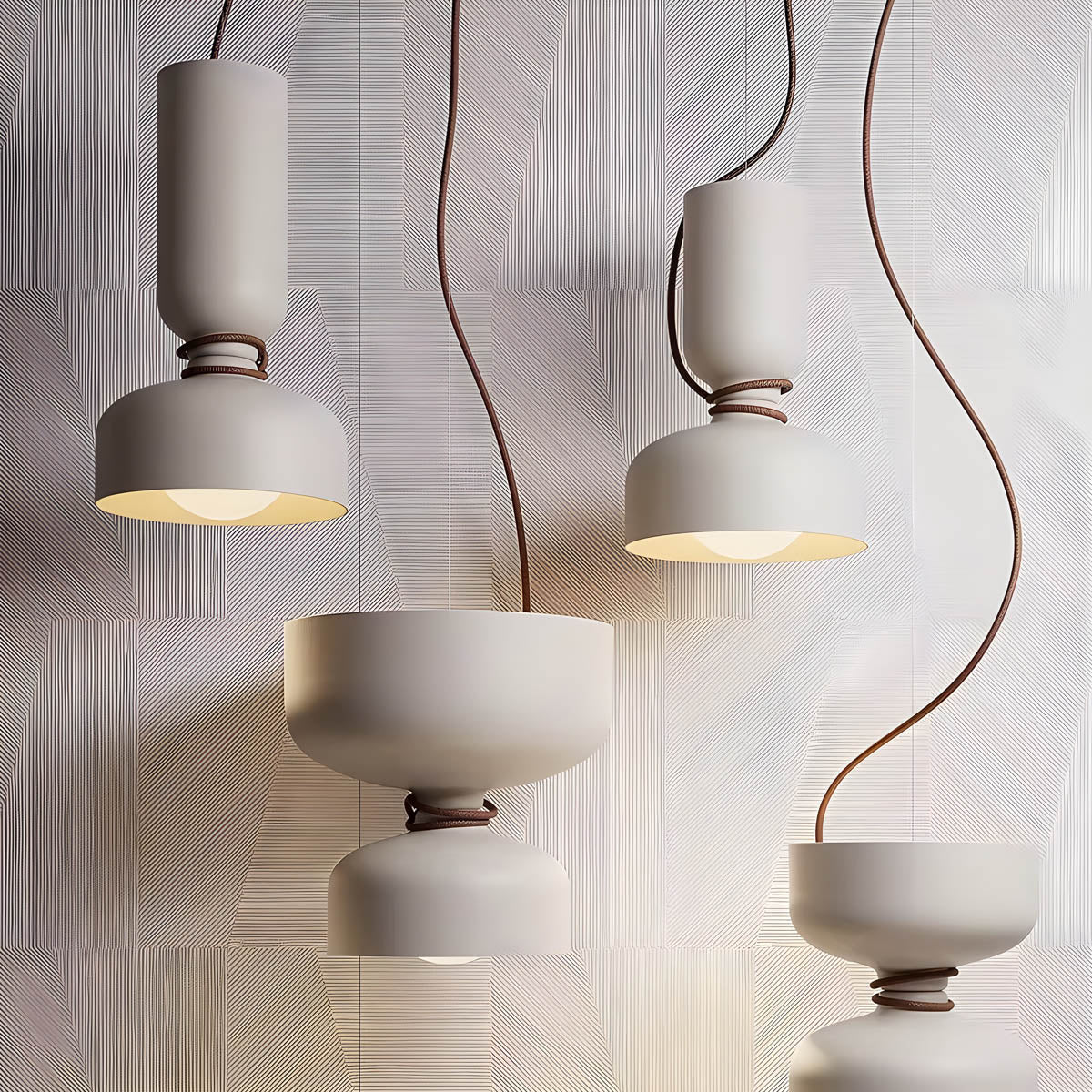 Orlee Geometric Pendant Lamp Modern Iron Hanging Light | E27 LED Included | Minimalist Design | Indoor Ceiling Lighting
