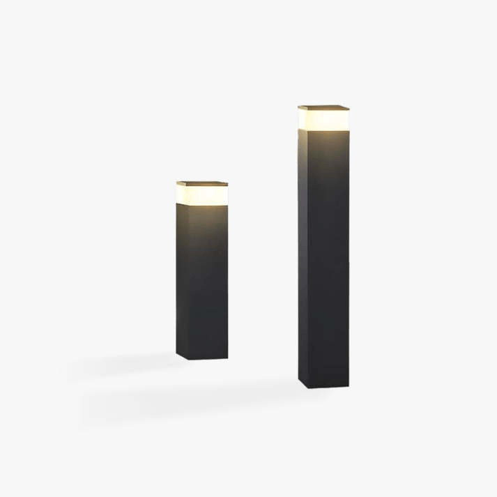 Orr Industrial LED Outdoor Lamp Rectangular Metal Solar Garden Light | IP65 Waterproof | Warm White Pathway Lighting