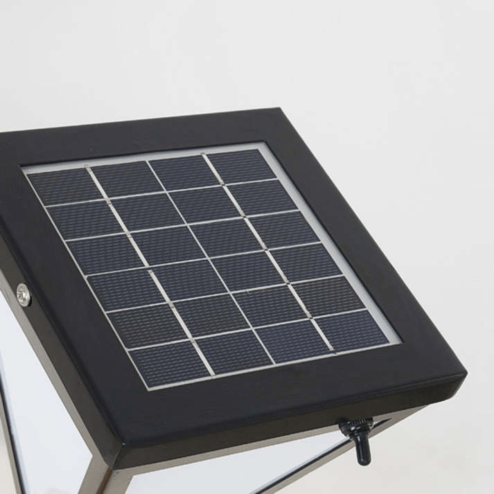Orr Modern LED Outdoor Lamp Black Metal Acrylic Solar Garden Light | IP65 Waterproof | Warm White Pathway Lighting