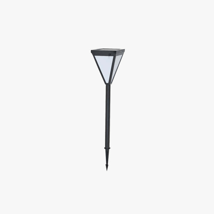 Orr Modern LED Outdoor Lamp Black Metal Acrylic Solar Garden Light | IP65 Waterproof | Warm White Pathway Lighting