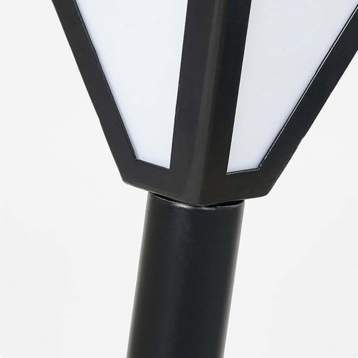Orr Modern LED Outdoor Lamp Black Metal Acrylic Solar Garden Light | IP65 Waterproof | Warm White Pathway Lighting
