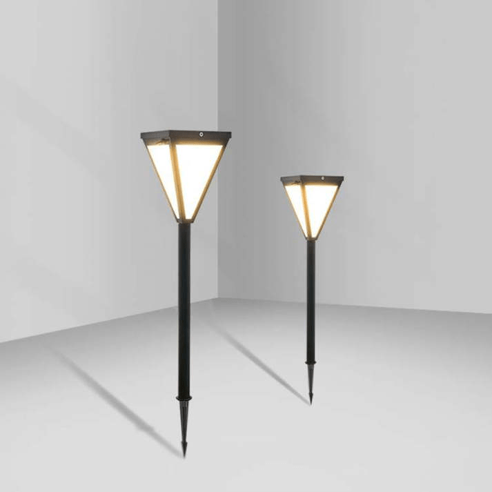 Orr Modern LED Outdoor Lamp Black Metal Acrylic Solar Garden Light | IP65 Waterproof | Warm White Pathway Lighting