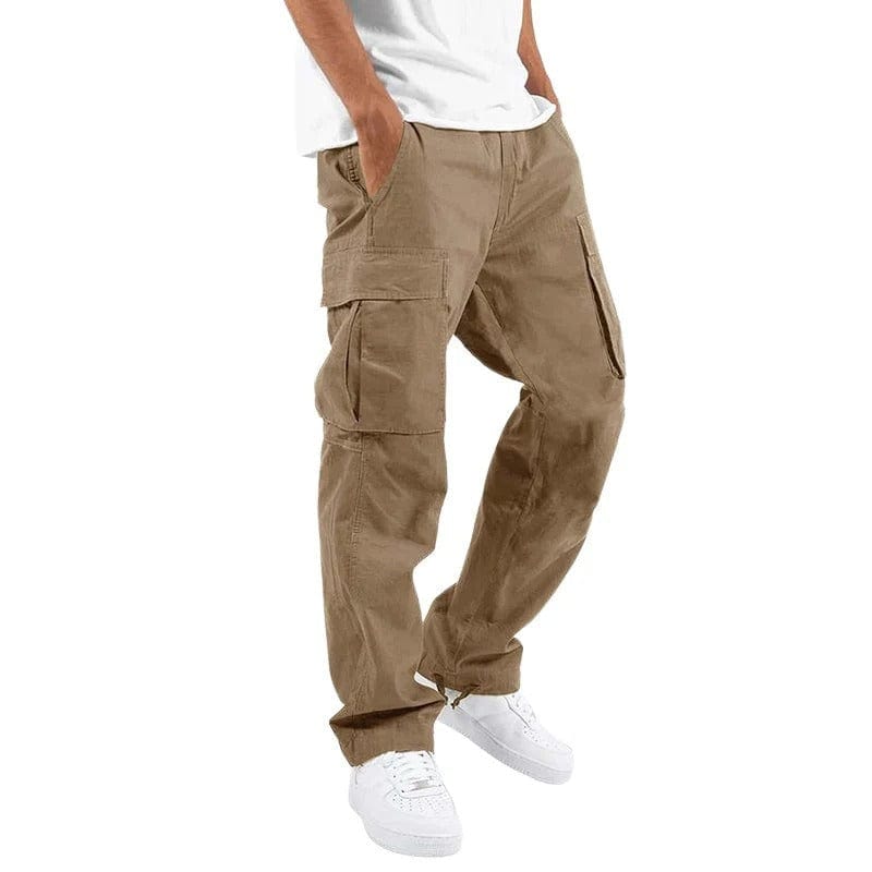 Men | Cargo Pants | Multi Pocket Design | Straight Fit | Button Waist | Casual Everyday Wear