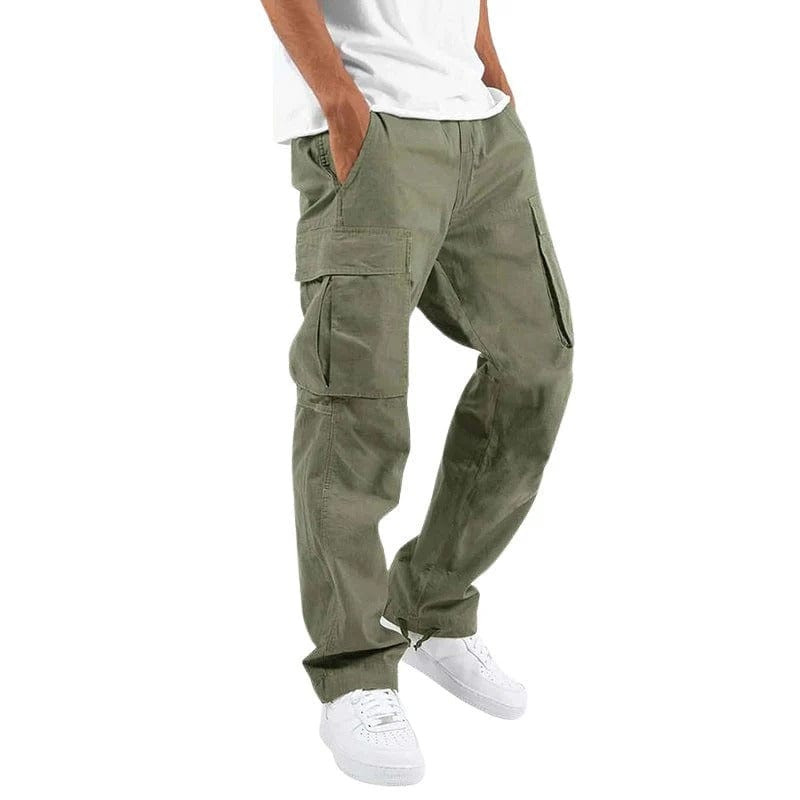 Men | Cargo Pants | Multi Pocket Design | Straight Fit | Button Waist | Casual Everyday Wear