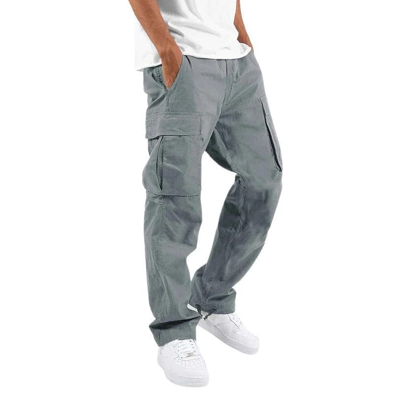 Men | Cargo Pants | Multi Pocket Design | Straight Fit | Button Waist | Casual Everyday Wear