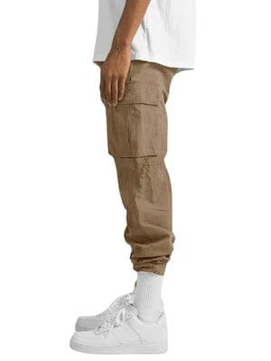 Men | Cargo Pants | Multi Pocket Design | Straight Fit | Button Waist | Casual Everyday Wear