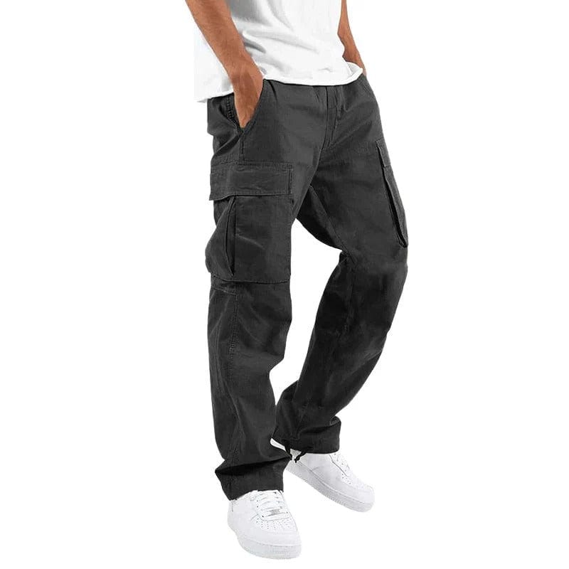 Men | Cargo Pants | Multi Pocket Design | Straight Fit | Button Waist | Casual Everyday Wear