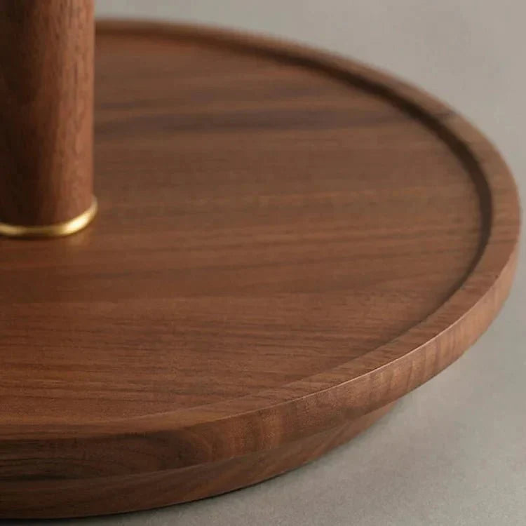 Vintage Pleated Wooden Table Lamp