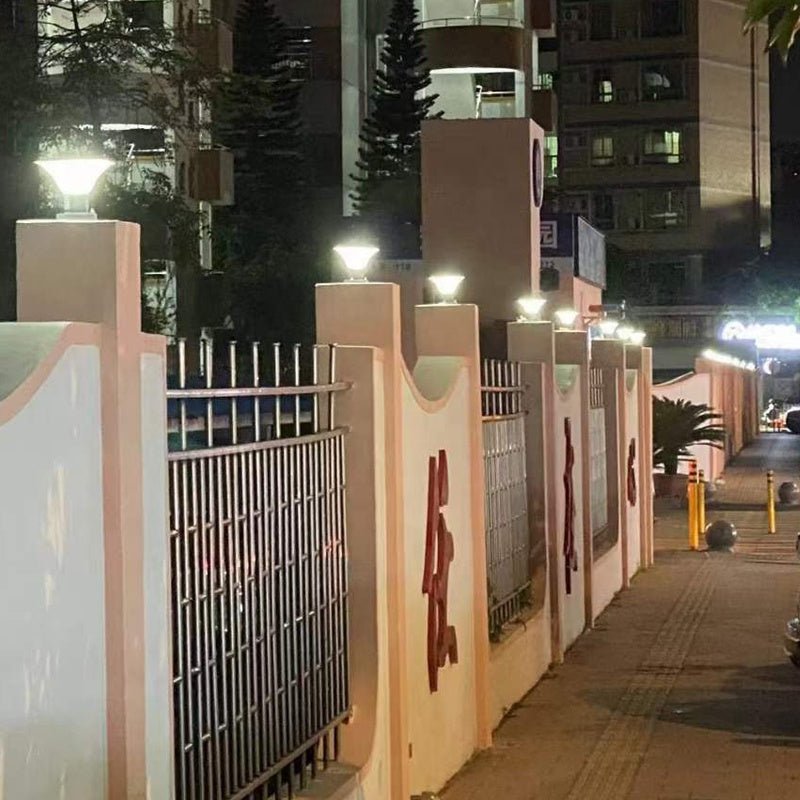 Solar Outdoor Column Light for Garden & Fence | IP65 Waterproof LED Lamp | 3 Color Modes | 4000mAh Battery | Aluminum