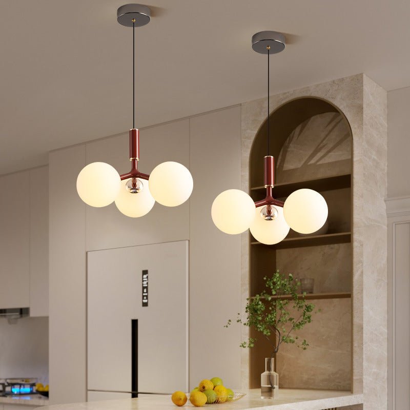 Scandinavian Glass Pendant Lamp Luxury Nordic Style | G9 LED | Sound Sensor | Modern Minimalist Hanging Light for Bedroom Living Room