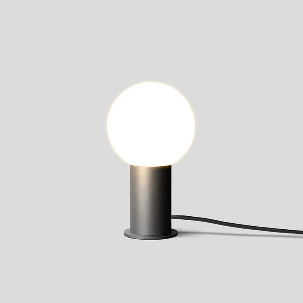 Modern Outdoor Garden Path Light LED Spherical Lamp Black Metal | Soft Diffused Lighting | Weather Resistant | Pathway Patio Landscape Lighting