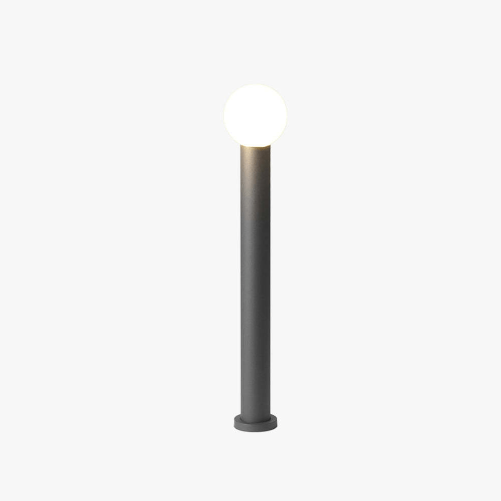 Modern Outdoor Garden Path Light LED Spherical Lamp Black Metal | Soft Diffused Lighting | Weather Resistant | Pathway Patio Landscape Lighting