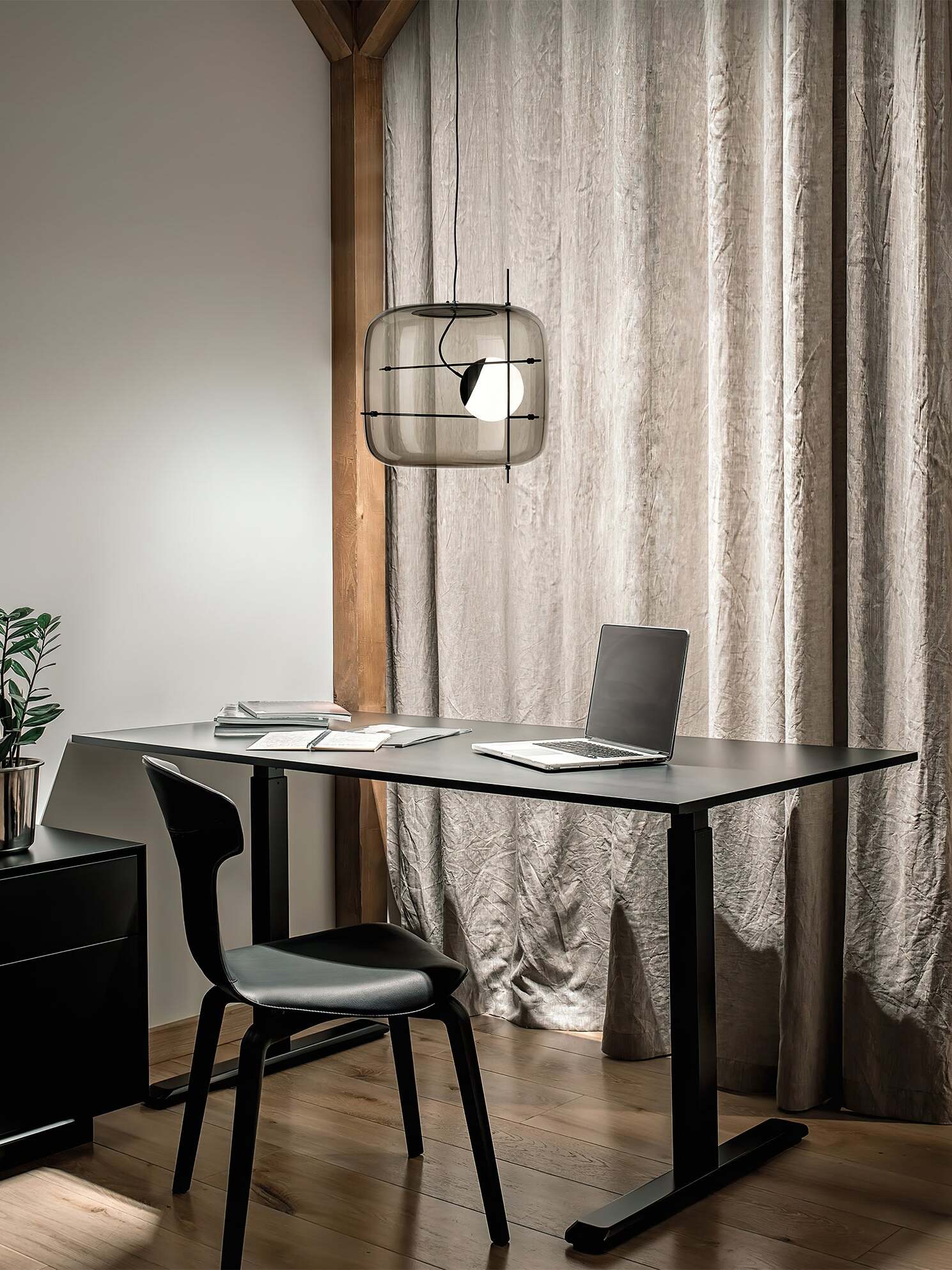 Glass Pendant Light Ventilated Shade Modern Hanging Lamp | Soft Diffused Lighting | G9 Base | Bedroom Living Room Ceiling Light