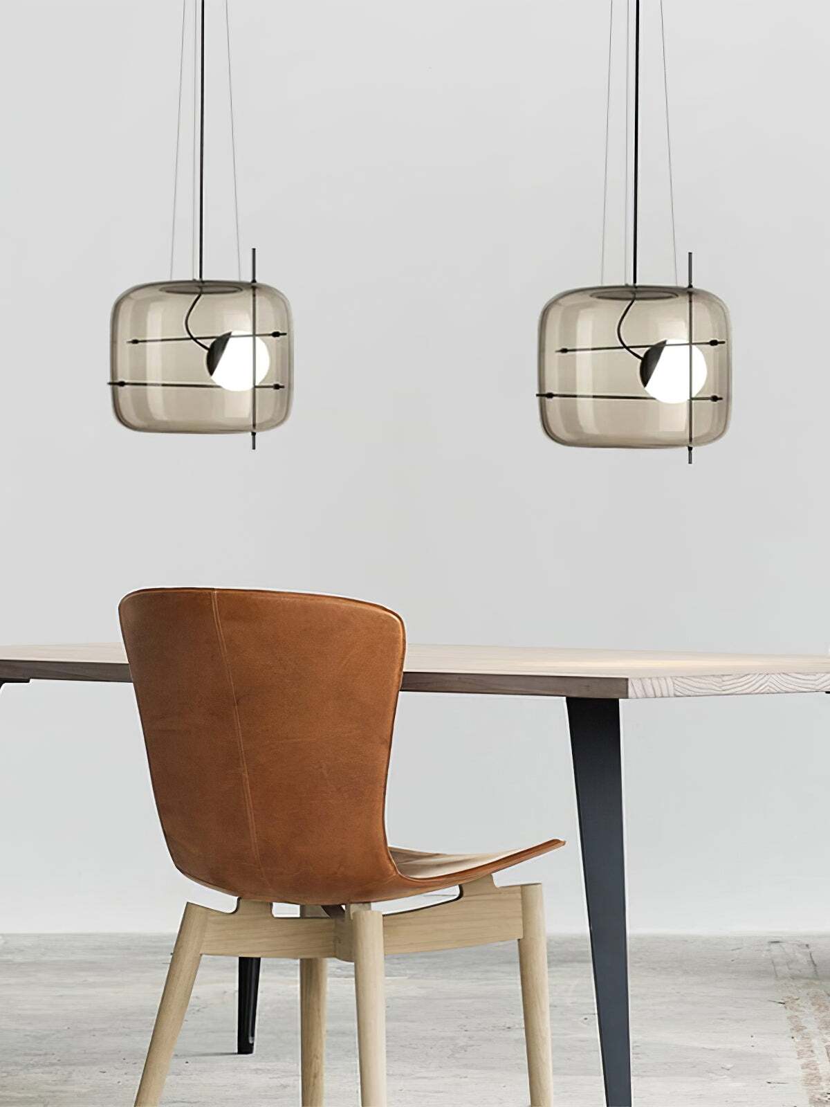 Glass Pendant Light Ventilated Shade Modern Hanging Lamp | Soft Diffused Lighting | G9 Base | Bedroom Living Room Ceiling Light
