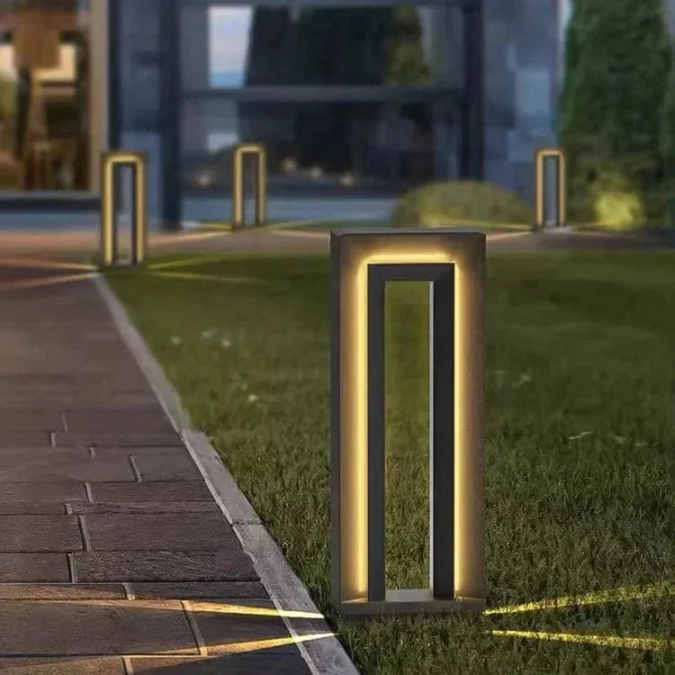 Solar Pathway Light Modern LED Garden Lamp Prism Design | IP66 Waterproof Stainless Steel | Warm Outdoor Path Lighting