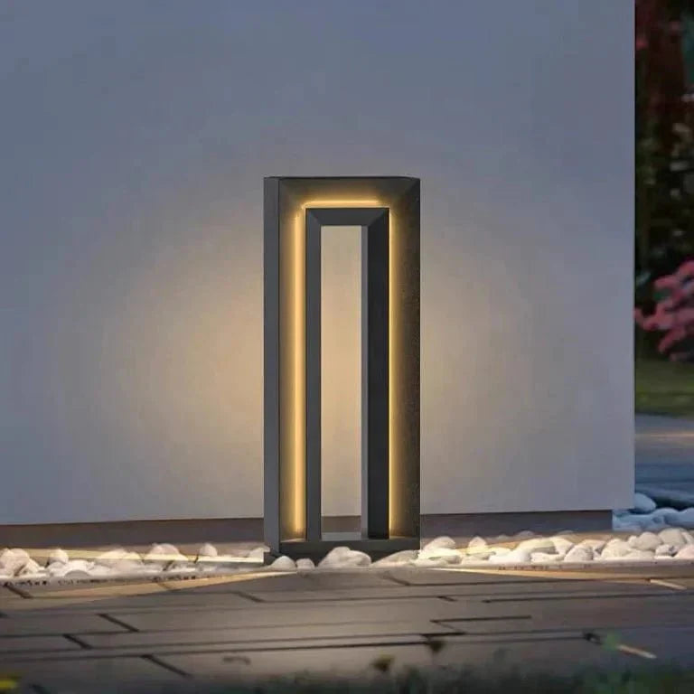 Solar Pathway Light Modern LED Garden Lamp Prism Design | IP66 Waterproof Stainless Steel | Warm Outdoor Path Lighting