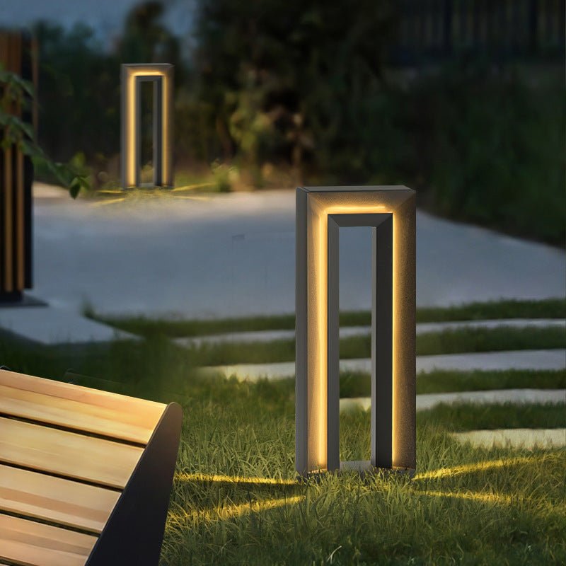 Solar Pathway Light Modern LED Garden Lamp Prism Design | IP66 Waterproof Stainless Steel | Warm Outdoor Path Lighting