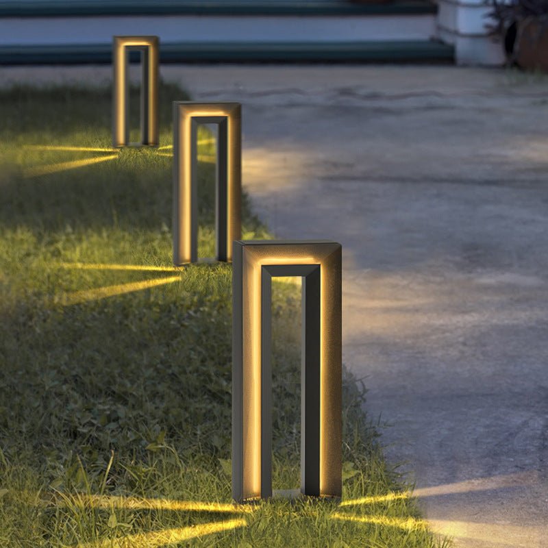 Solar Pathway Light Modern LED Garden Lamp Prism Design | IP66 Waterproof Stainless Steel | Warm Outdoor Path Lighting