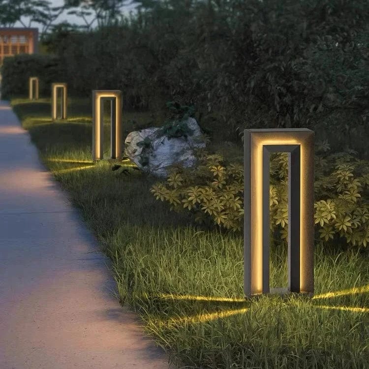 Solar Pathway Light Modern LED Garden Lamp Prism Design | IP66 Waterproof Stainless Steel | Warm Outdoor Path Lighting