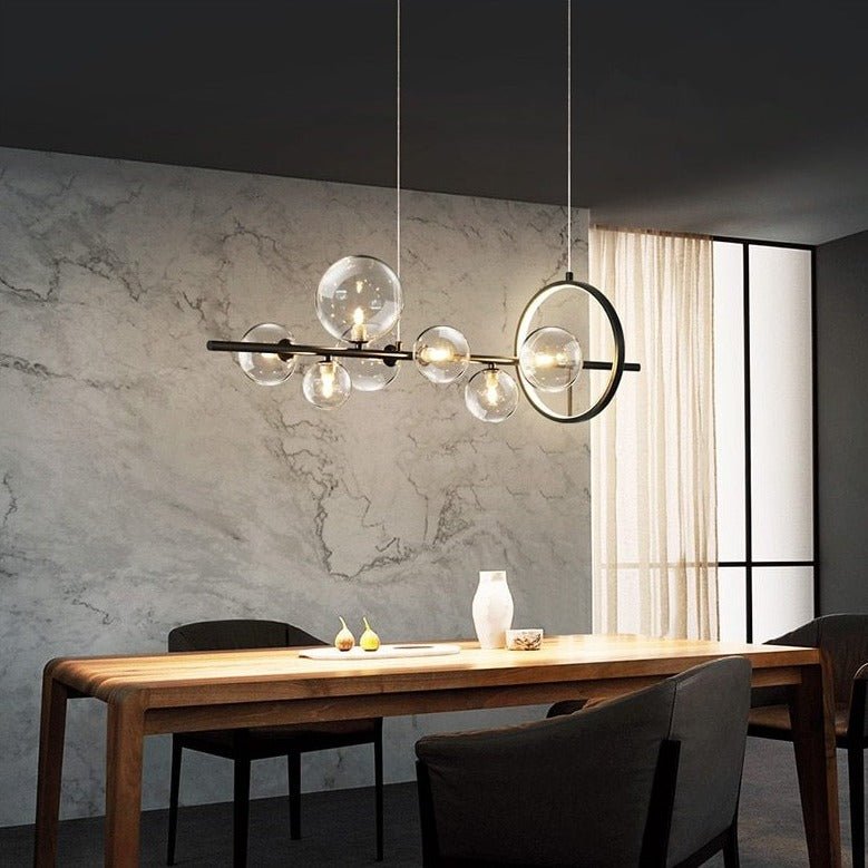 Luxury Glass Bubble Chandelier Macrocosm | Blown Glass Iron | G4 LED | Modern Ceiling Pendant Light | 90–120 cm