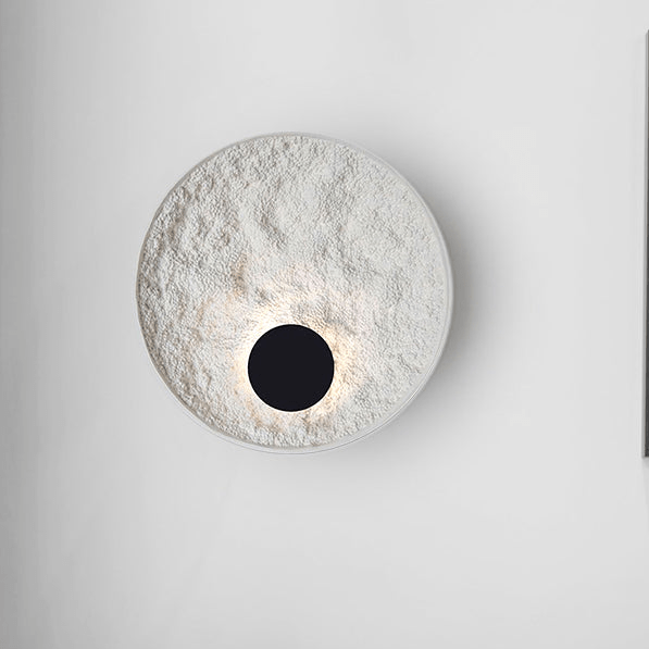 Modern Moon Ball Wall Lamp for Living Room & Bedroom | Soft Ambient LED Lighting | Resin & Iron Construction | 30cm or 50cm Diameter