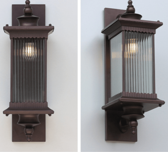 Retro Rectangular Outdoor Wall Lamp Vintage Lantern Sconce | E27 Aluminum Glass Coffee Finish | Porch Garden Wall Lighting