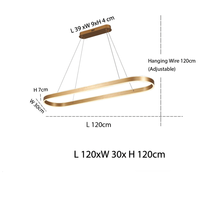 Rose Gold Pendant Lamp Modern Linear Chandelier LED Ceiling Light | Kitchen Island Dining Room Lighting Fixture | 10–15m² Coverage