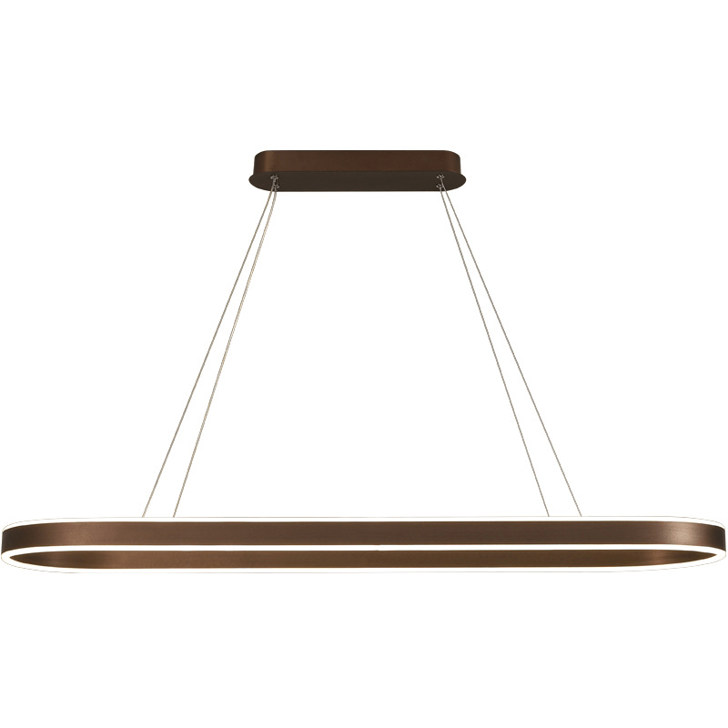Rose Gold Pendant Lamp Modern Linear Chandelier LED Ceiling Light | Kitchen Island Dining Room Lighting Fixture | 10–15m² Coverage