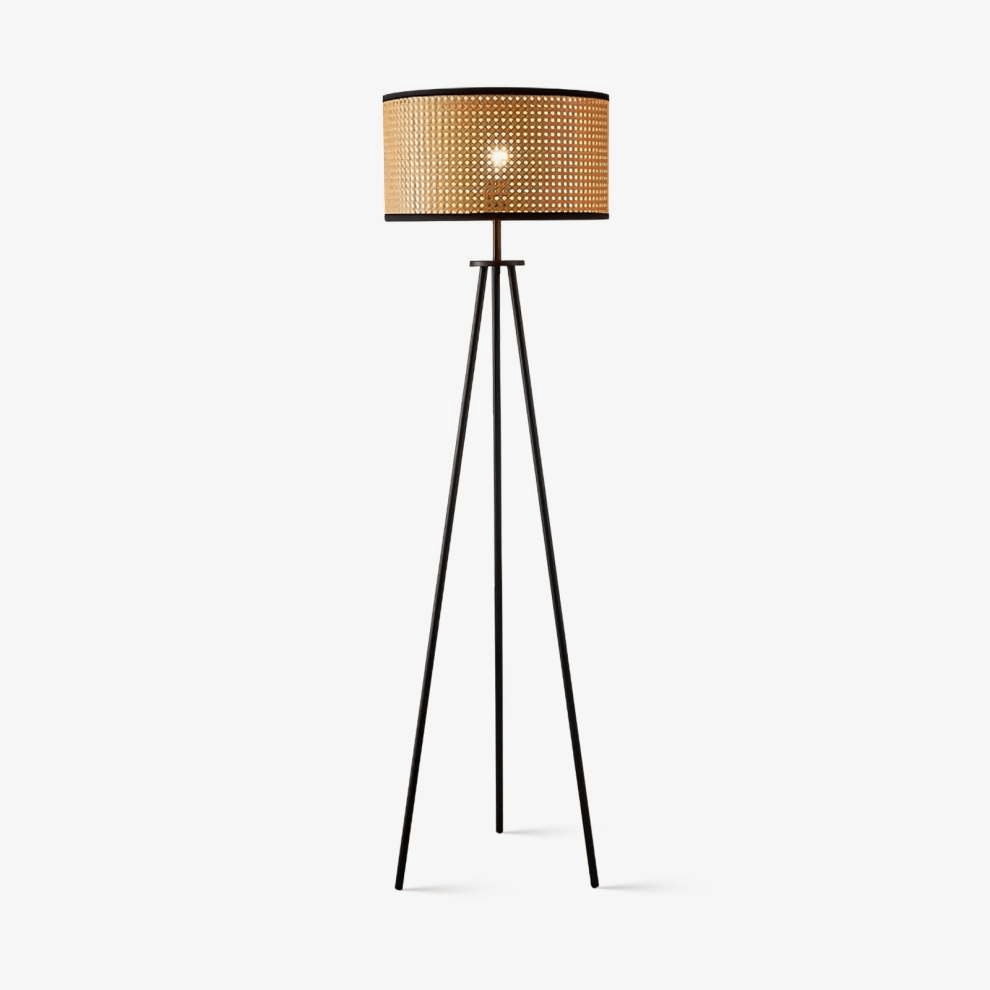 Rattan Tripod Floor Lamp