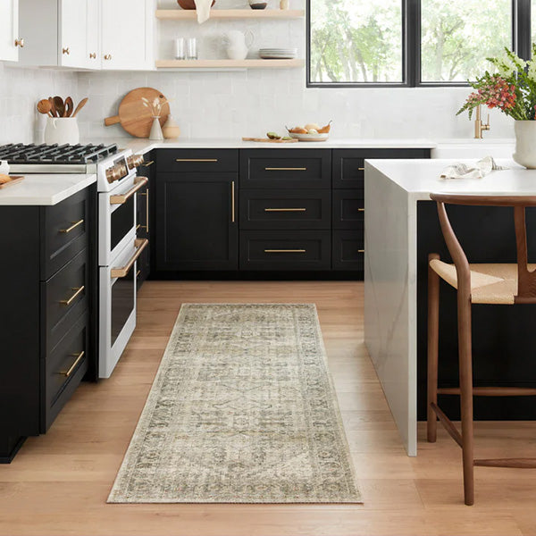 Arvanda Sand | Beige Vintage Rug for Living Room Made from Easy-Care Fabric