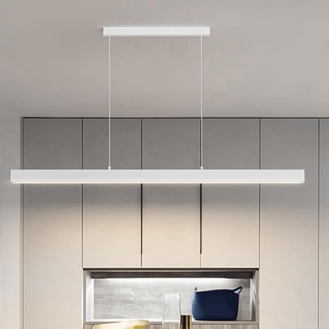 Scandinavian Pendant Light for Kitchen Table & Island | Minimalist Matte Design | Warm White LED 3000K | Adjustable Hanging Cables