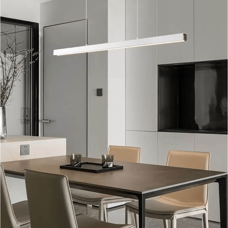 Scandinavian Pendant Light for Kitchen Table & Island | Minimalist Matte Design | Warm White LED 3000K | Adjustable Hanging Cables