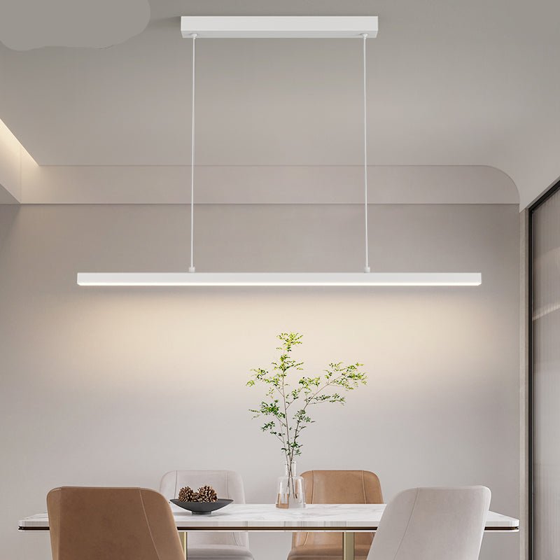 Scandinavian Pendant Light for Kitchen Table & Island | Minimalist Matte Design | Warm White LED 3000K | Adjustable Hanging Cables