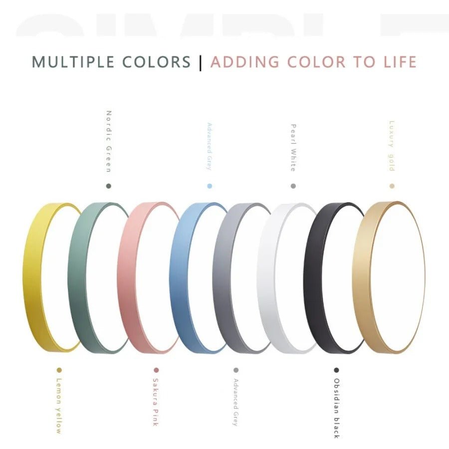 Scandinavian Wooden Macaron Round Ceiling Lamp