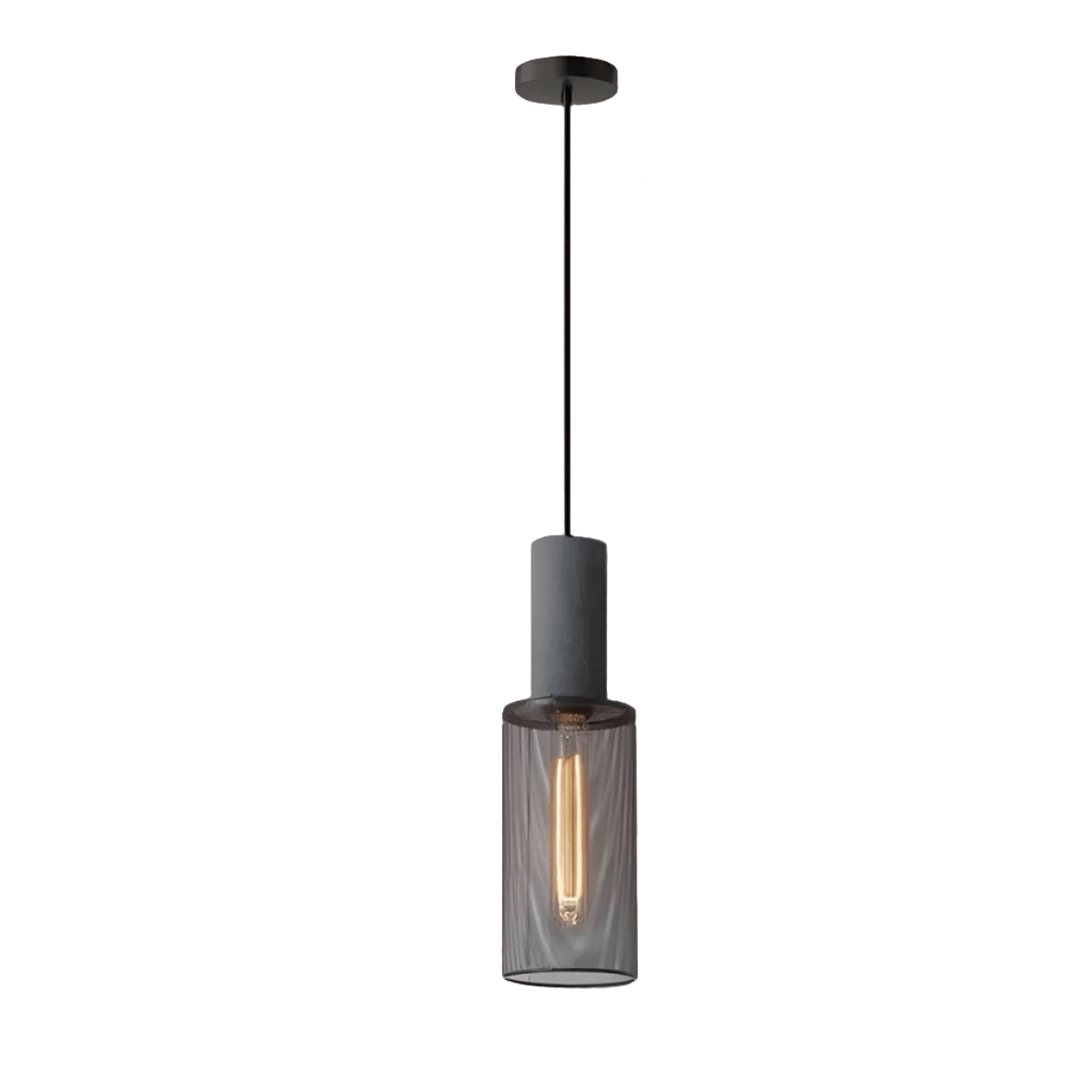Industrial Loft Pendant Light for Kitchen & Dining | Concrete Iron Design | E27 LED Bulb | Adjustable 150cm Cable | 6.5–25cm
