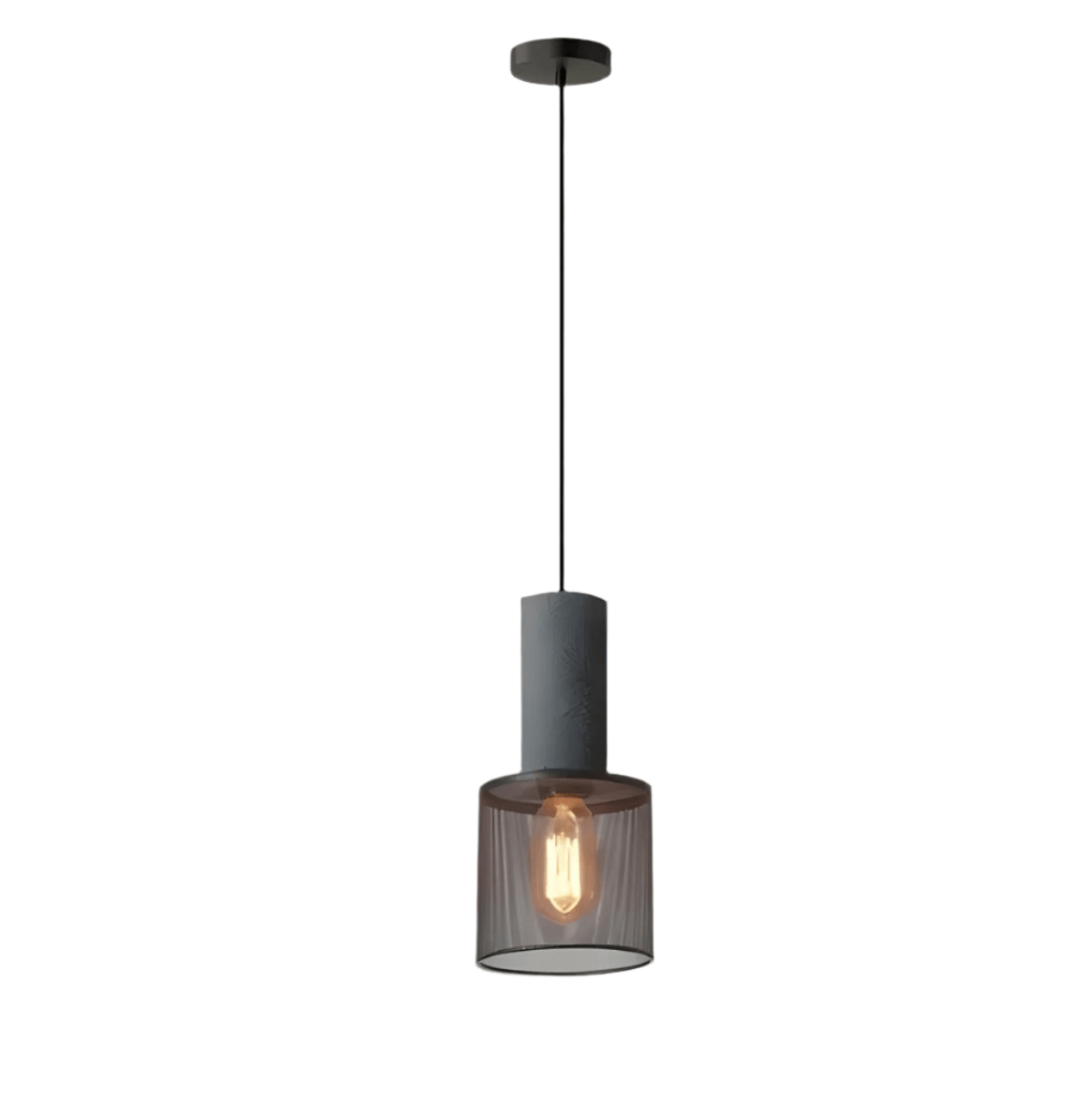 Industrial Loft Pendant Light for Kitchen & Dining | Concrete Iron Design | E27 LED Bulb | Adjustable 150cm Cable | 6.5–25cm