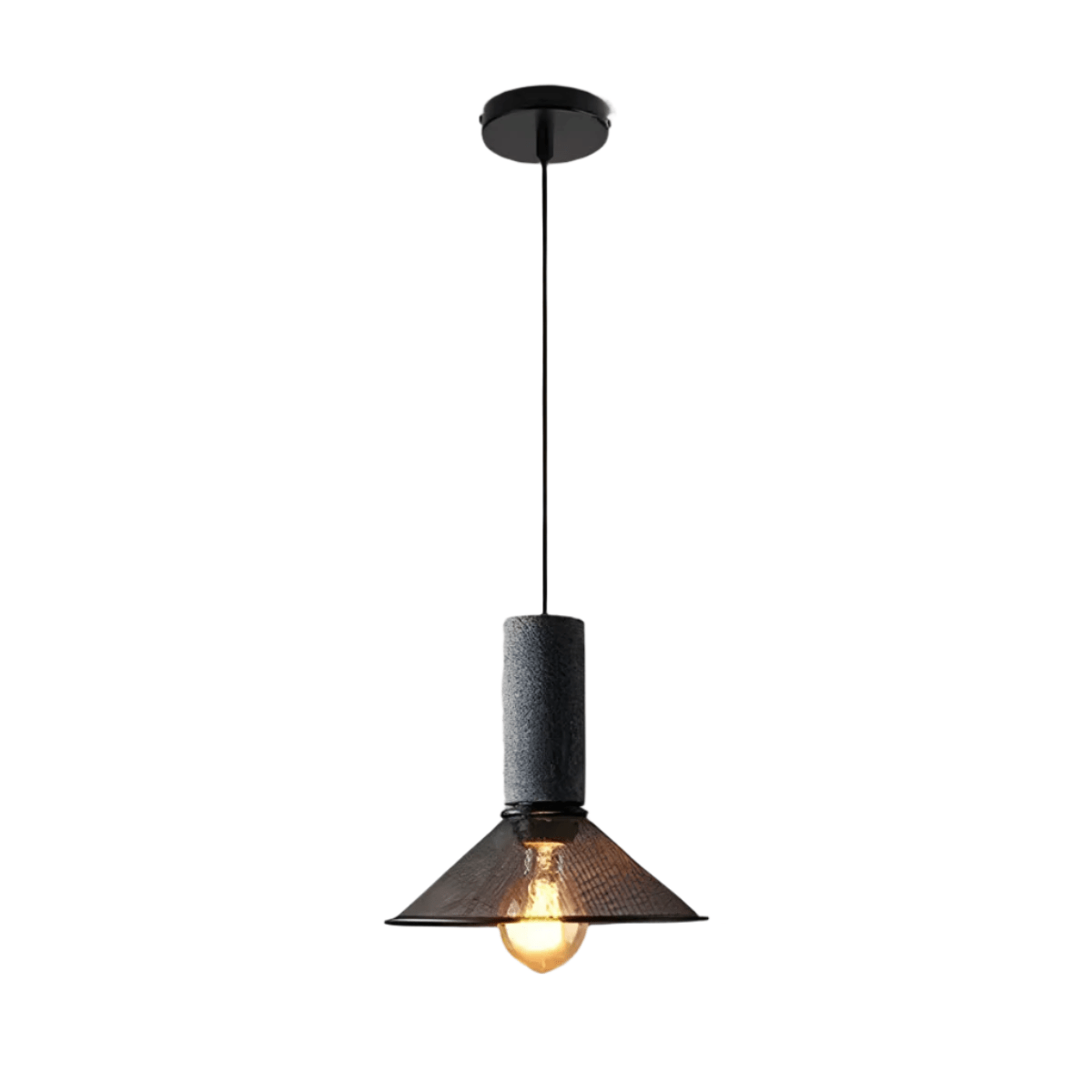 Industrial Loft Pendant Light for Kitchen & Dining | Concrete Iron Design | E27 LED Bulb | Adjustable 150cm Cable | 6.5–25cm