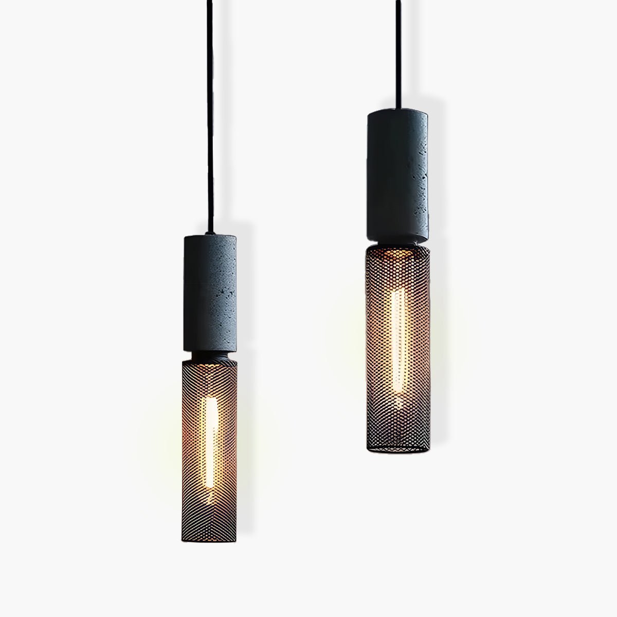 Industrial Loft Pendant Light for Kitchen & Dining | Concrete Iron Design | E27 LED Bulb | Adjustable 150cm Cable | 6.5–25cm
