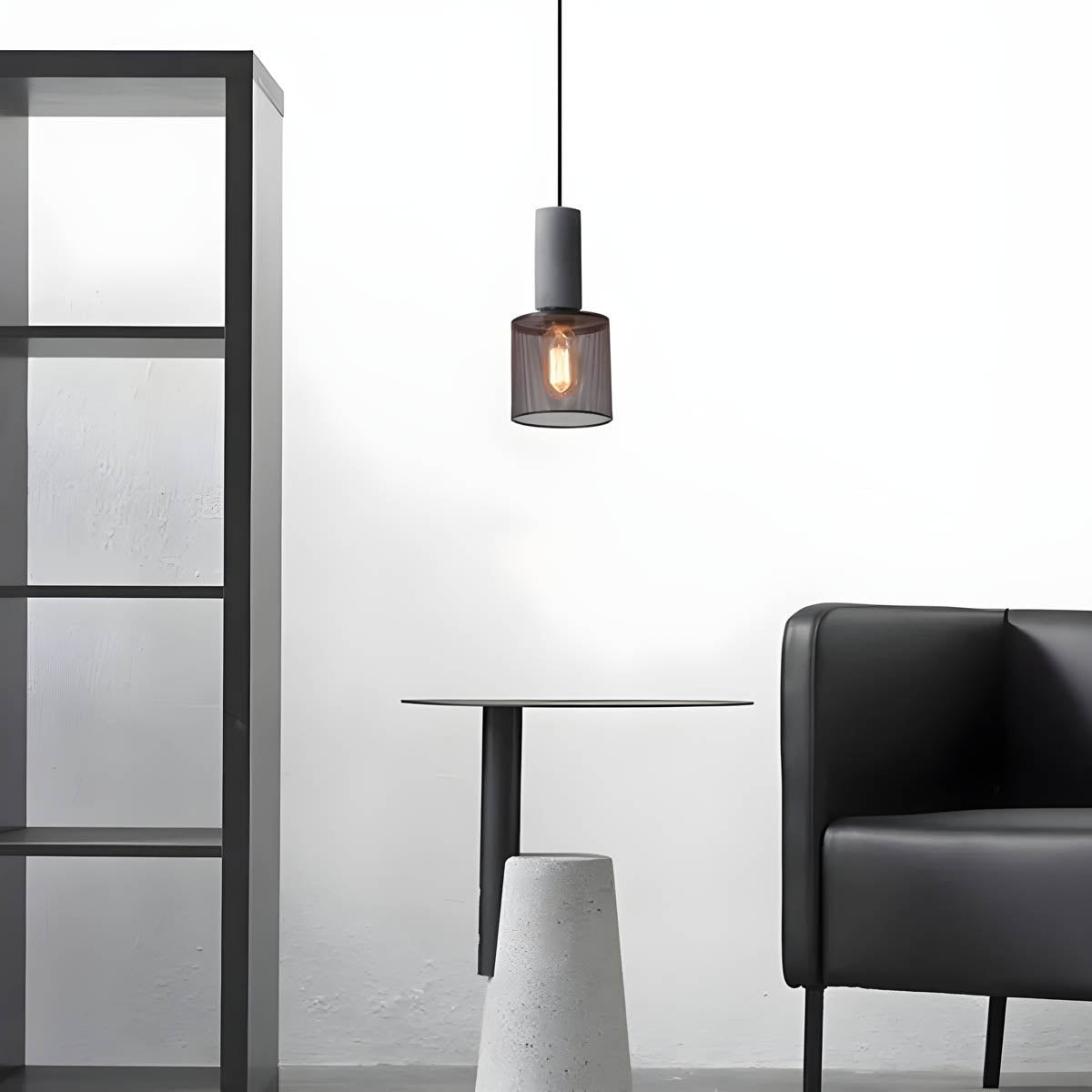 Industrial Loft Pendant Light for Kitchen & Dining | Concrete Iron Design | E27 LED Bulb | Adjustable 150cm Cable | 6.5–25cm