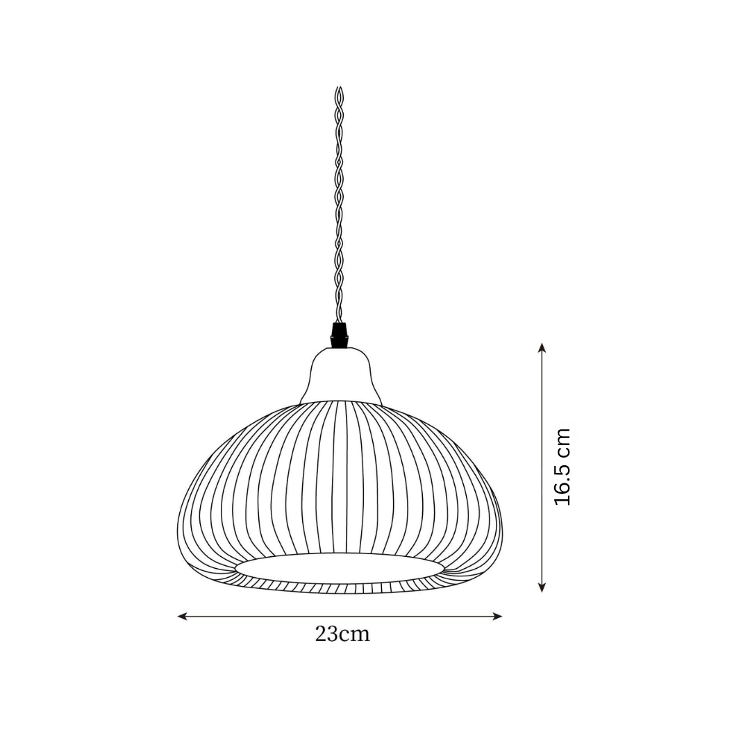 Ceramic Pendant Light for Dining Room & Bedroom | Scandinavian Oak Design | E26/E27 Socket | Rustic Minimalist Hanging Lamp
