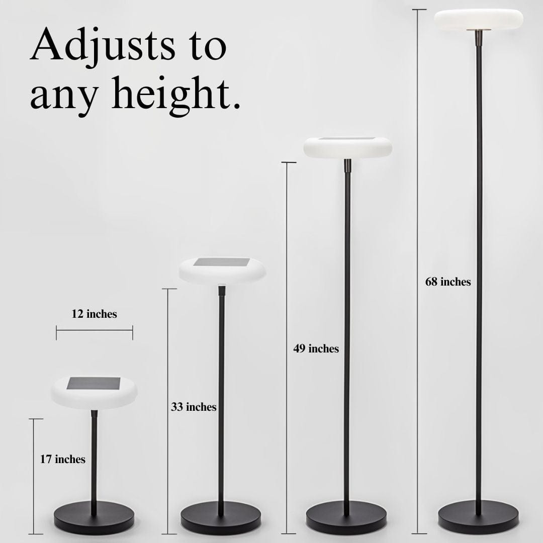 Solar Outdoor Garden Light for Pathway & Yard | Modern Metal Acrylic Post Lamp | E27 LED | IP65 Waterproof | 172cm